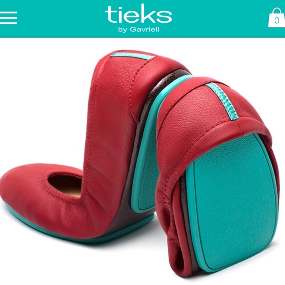 Cardinal red leather Tieks